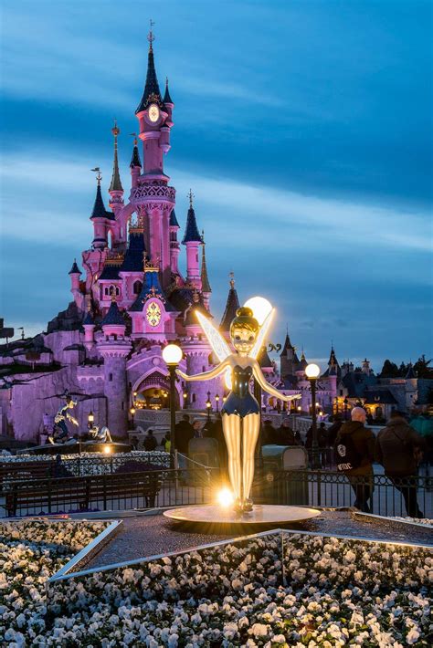 Disneyland Paris Sleeping Beauty Castle At Night Parc Disney