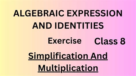 Algebraic Expression And Identities Ncert Solutions Youtube