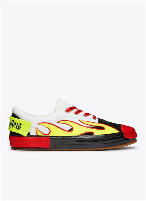 Palm Angels Multicolored Palm Angels Flames Low Top Sneakers Grailed