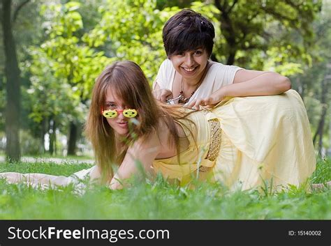 Two Young Girls Having Fun Outdoors Free Stock Images And Photos