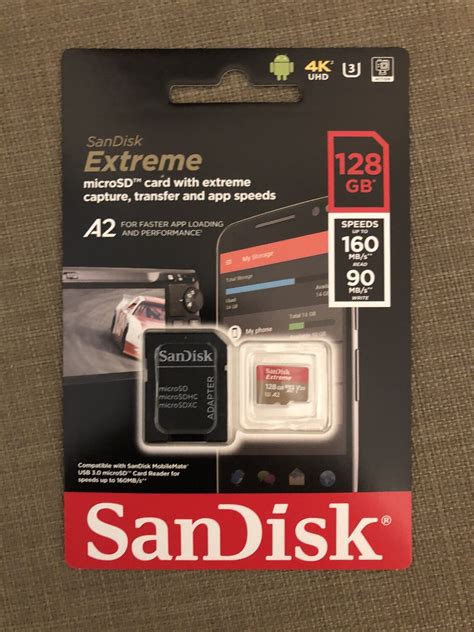 Sandisk 128gb Extreme Uhs I Microsdxc Memory Card With Sd Adapter