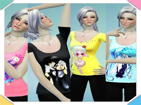 Anime Inspired Shirts The Sims 4 Catalog