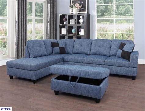 Beverly Fine Furniture Right Facing Russes Sectional Sofa Set