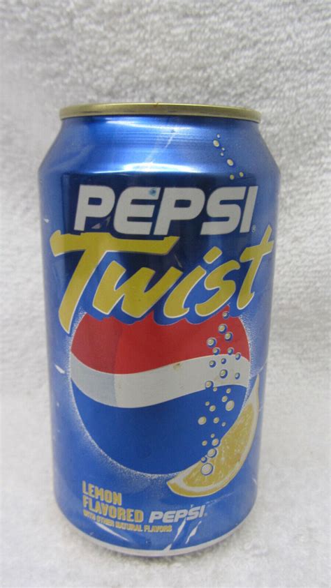 Pepsi Twist Lemon Flavored Pepsi 12 Oz Empty Can Horizontal Name Ebay