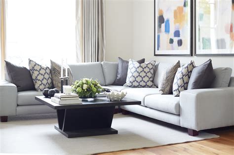 We Used This Light Grey Corner Sofa To Create A Relaxed Feeling In The