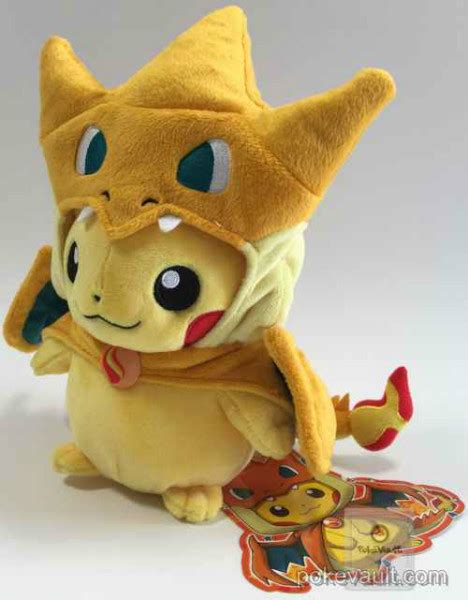 Pokemon Center 2015 Poncho Pikachu Campaign 1 Mega Charizard Y Plush Toy