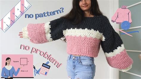 How To Knit A Chunky Sweater Without A Pattern Youtube