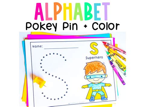 Alphabet Pin Poke Activity Push Pin Art Printable Montessori Pin Punch