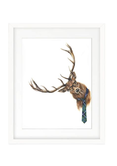 Corporate Scotland Art Print Scottish Stag Scottish Stag Etsy