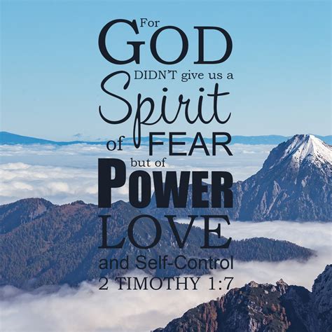The new world translation of the holy scriptures is published by jehovah's witnesses. 2 Timothy 1:7 God Did Not Give Us a Spirit of Fear - Free ...