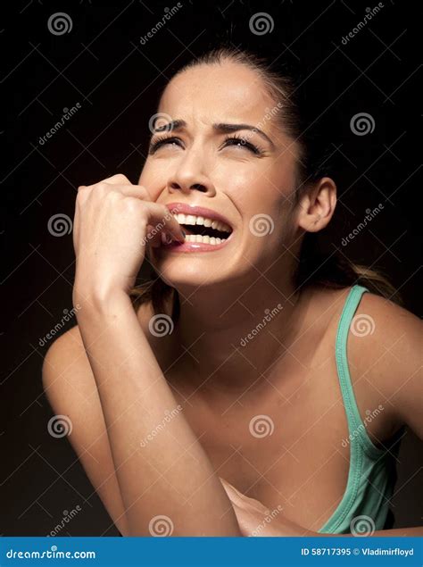 Weeping Woman Stock Image Image Of Unhappy Crying Black 58717395