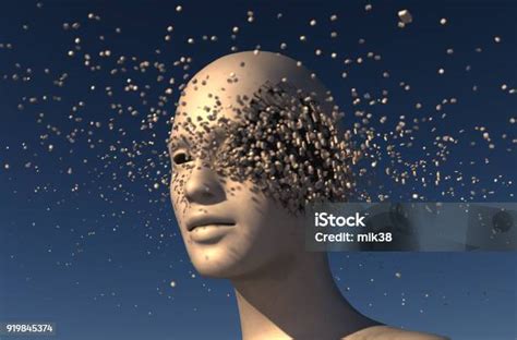 3d Rendering Explode Head Portrait Stock Photo Download Image Now