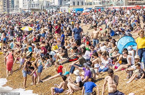 Brighton Beach Deserted As Sunbathers Stay Away Despite 20c Heat In