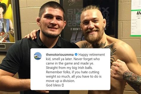 conor mcgregor says he made khabib with his big irish balls in brutal instagram taunt after