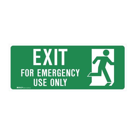 Exit And Evacuation Floor Signs Exit For Emergency Use Only Manrr