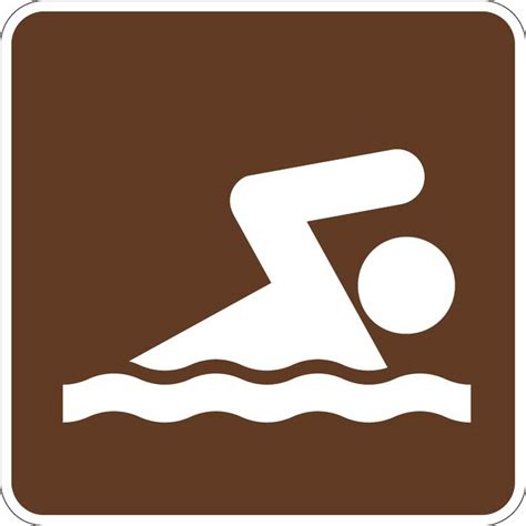 Swimming Symbol Sign Rs 061 Nps National Park Service Signs Tapco