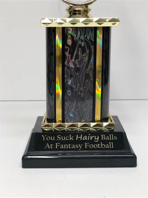 Fantasy Football Hairy Balls Sacko Loser Trophy Last Place Ffl Etsy