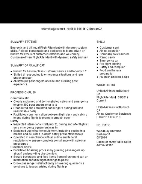 Professional Aviation Resume Examples Livecareer