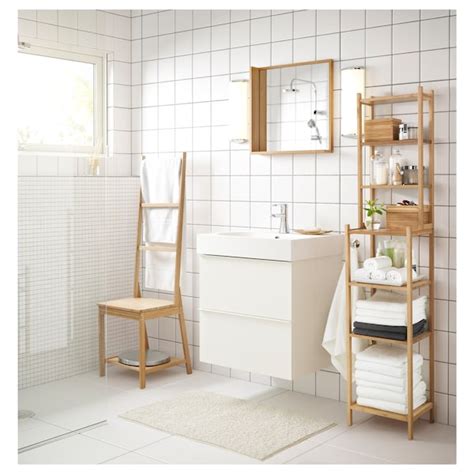 Naturally, it matches the rågrund shelving units, mirror and toilet roll stand. RÅGRUND Towel rack chair, bamboo - IKEA