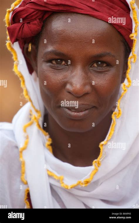 Fulani Woman In The Town Of Djibo In Northern Burkina Faso Stock Photo