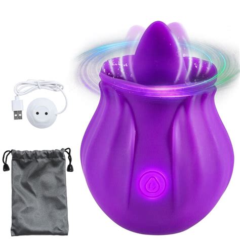 Tongue Rose Vibrator Clit Nipple Licking G Spot Dildo Oral Adult Sex Toy Women Ebay