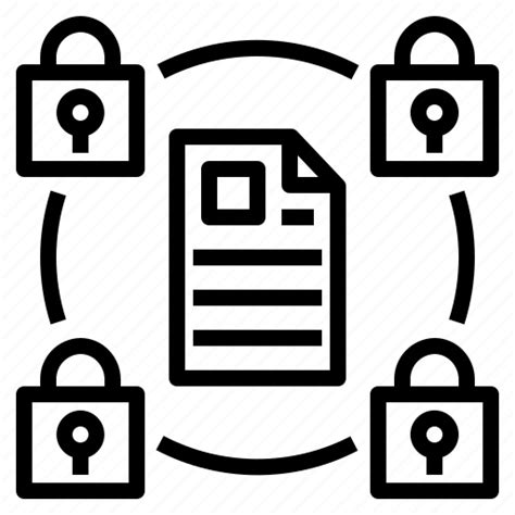Data Document Encrypt Locked Protect Icon