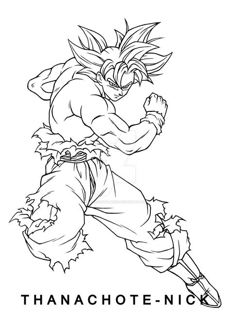 Goku Ui Coloring Pages Coloring Elephant