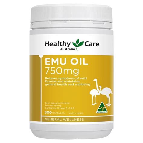 Can also be used as a bath oil, spread from the roots to end and leave. Healthy Care Emu Oil 750mg 300 Capsules - Chemist Warehouse