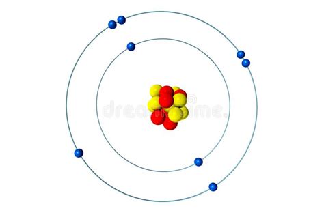 Oxygen Model Molecule Isolated On White Background Stock Illustration