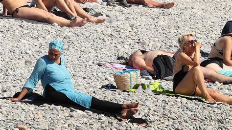 Burkini Ban France Muslim Woman Ordered To Strip Down By Police Photos