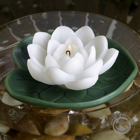 Floating Water Lily 6 Inch Pool Candle Armadilla Wax Works Candle