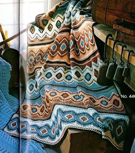 Vintage Crochet Navajo Afghan Pattern Pdf Instant Digital