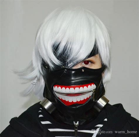 2021 Anime Cosplay Tokyo Ghoul Kaneki Ken Mask Adjustable Zipper Masks