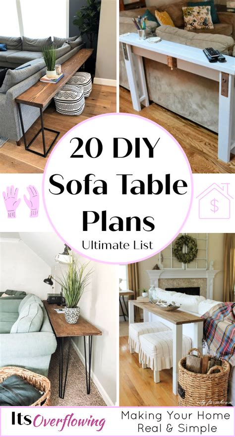 20 Free Diy Sofa Table Plans Behind The Couch Table