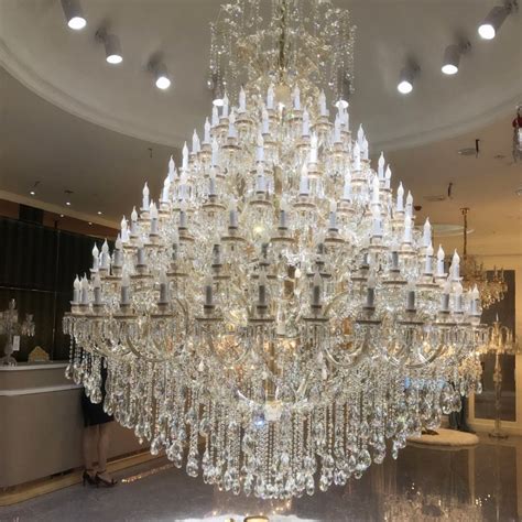 Extra Large Crystal Chandeliers For Hotel Project Lighting Wh Cy