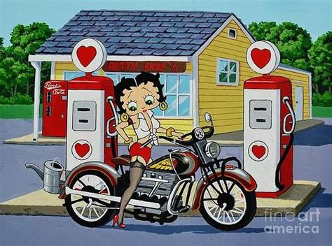 Thomas Kolendra Wall Art Painting Betty Boop On Her Indian By