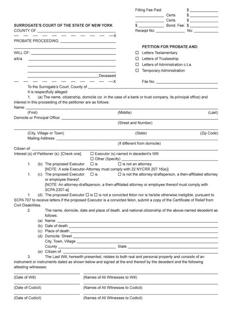 How To Fill Out Petition For Probate Ny Fill Out And Sign Online Dochub