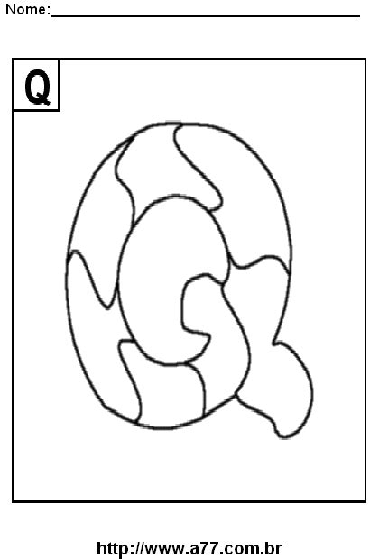 Desenho Da Letra Q Para Imprimir E Colorir Atividade Lúdica Para