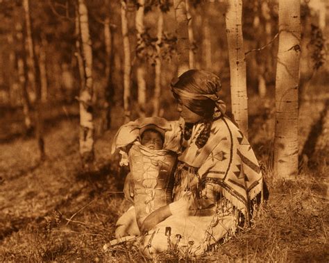 Assiniboin Mother And Child Edward Curtis Photos