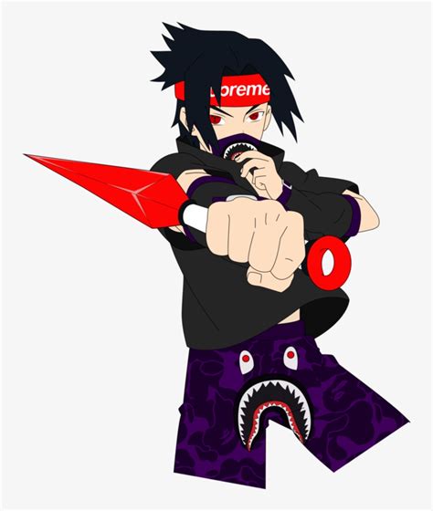 Hypebeast Naruto Search Result Cliparts For Hypebeast - Supreme Sasuke Transparent PNG - 812x983 ...