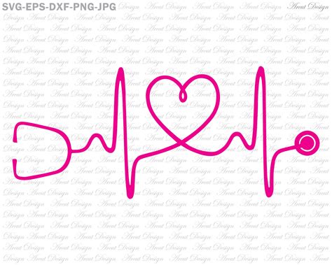 Nurse Heartbeat Svg Free Nurse Svg Rn Svg Stethoscope Svg Heartbeat