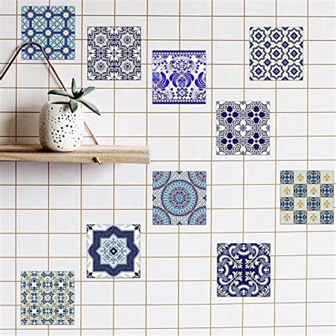 Self Adhesive Tile Stickers Pcs Traditional Bathroom And Kitchen