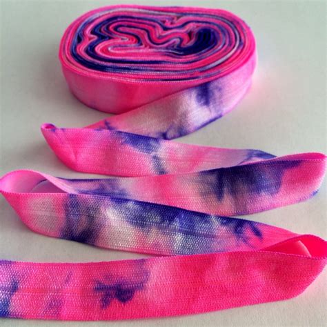 5 Yards Of 58 Tie Dye Fold Over Elastic By Elastichairbandz