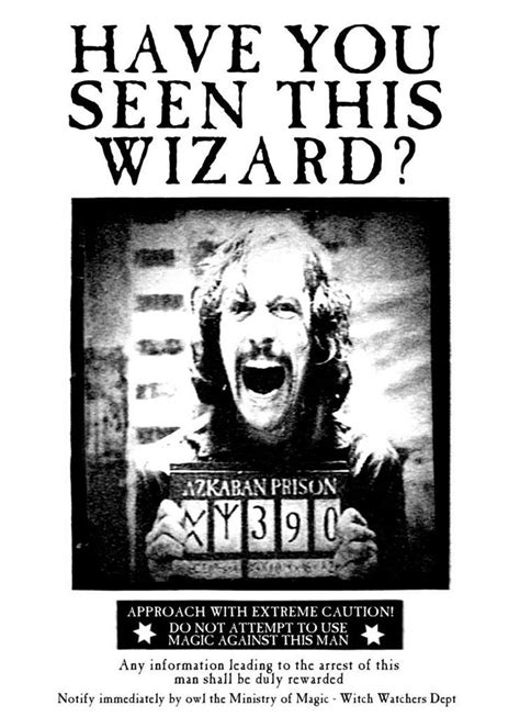 Printable Sirius Black Wanted Poster