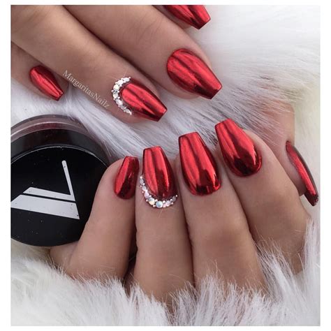 Red Chrome Nail Designs Howtostyleafireplacemantle