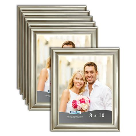 Icona Bay 8x10 Champagne Picture Frame Glam Style 6 Pack Elegante