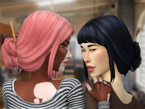 Sims 4 Long Hair With Bangs Maxis Match Idea Hair Bangs Idea