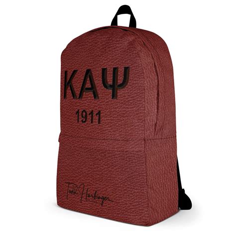 Backpack Crimson Kappa Alpha Psi Fraternity Debossed Emblem Design