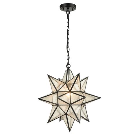 Black Moravian Star Pendant Chandelier Seeded Glass Claxy