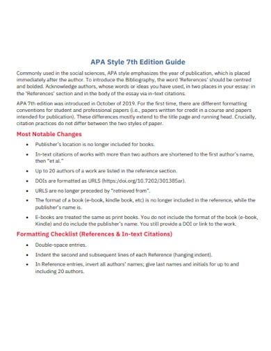 Apa 7 Format 50 Examples How To Write Pdf